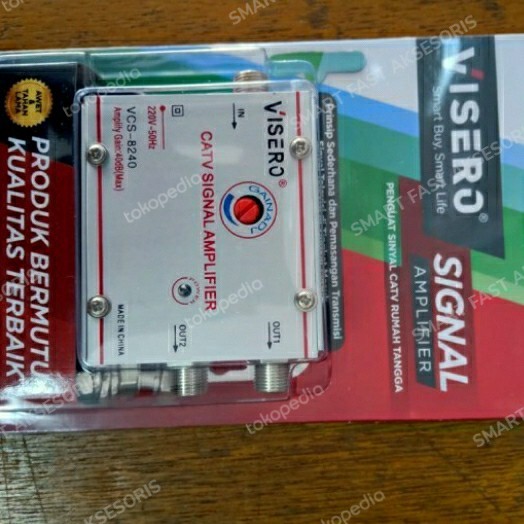 TERBARU CATV Signal Amplifier 40dB 2way VISERO Original