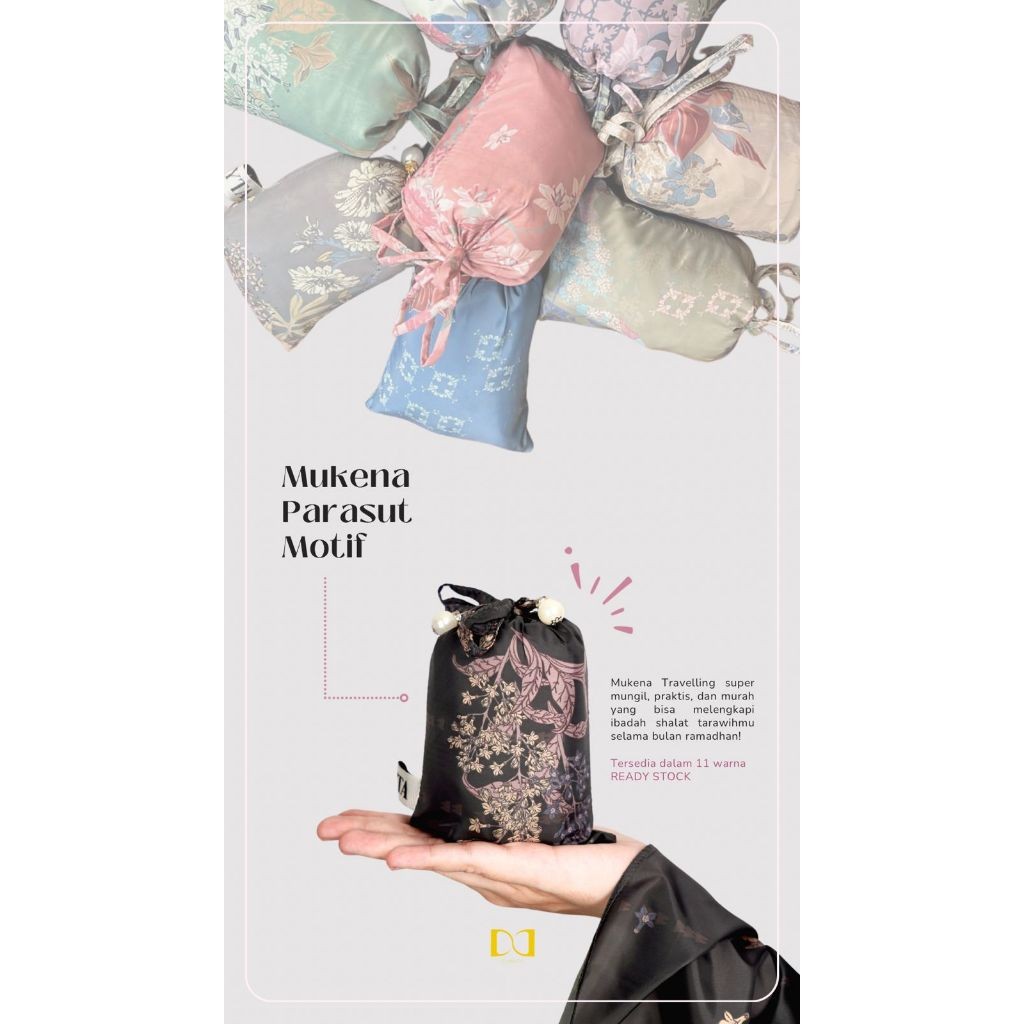 MUKENA PARASUT MOTIF Mukena Travelling By Danyta