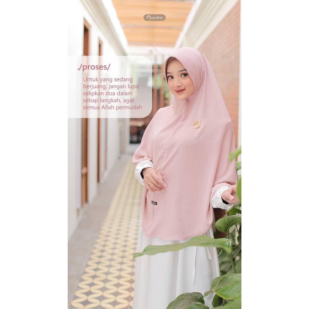 JILBAB KHIMAR PET ANTEM ZIYA KHIMAR BAHAN AIRFLOW CRINKLE PREMIUM ORI AUDINA HIJAB
