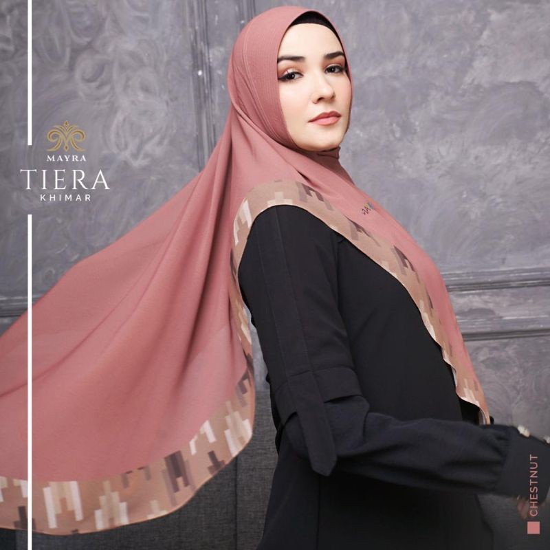 TIERA Khimar Mayra/Khimar Syari Printing Premium/ koleksi hijab syari terbaru
