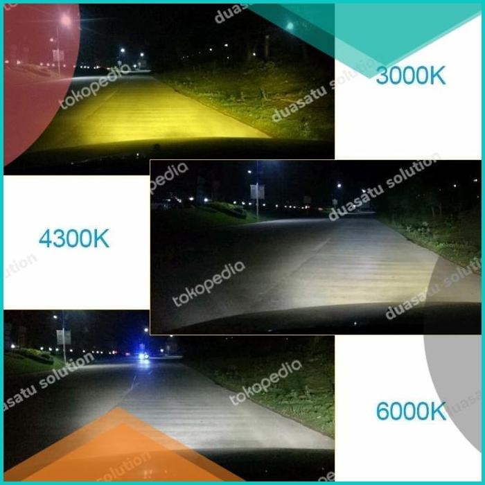 LAMPI LED MOBIL 3 WARNA TIPE HB3 / BOHLAM LED FOGLAMP HEADLAMP GARANSI