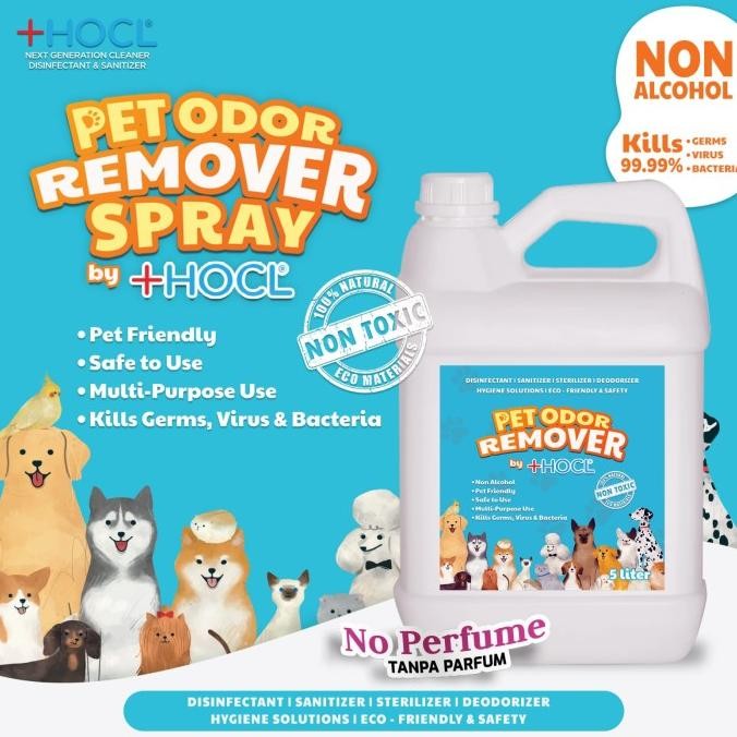 Terlaris +HOCL Pet Odor Remover 5L penghilang bau hewan peliharaan SALE