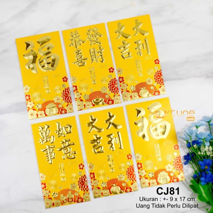 

Imlek Angpao Kertas Imlek Premium Tebal Chinese New Year Fu Panjang Isi 6 - CJ81 !NEW