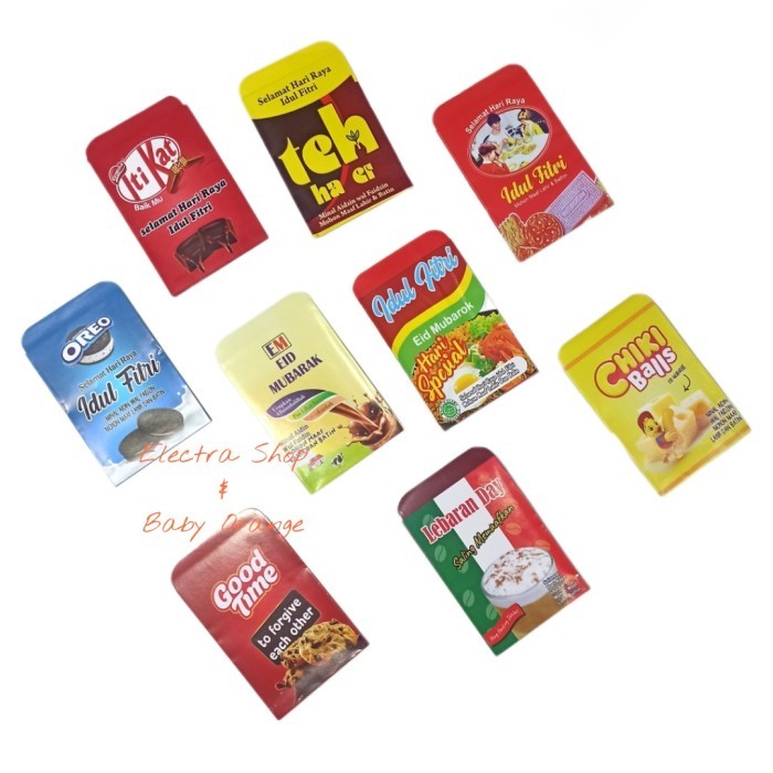 

Imlek Amplop Lebaran Idul Fitri Natal Angpao Imlek Motif Snack 1 Pak Isi 10 - Mixue !NEW