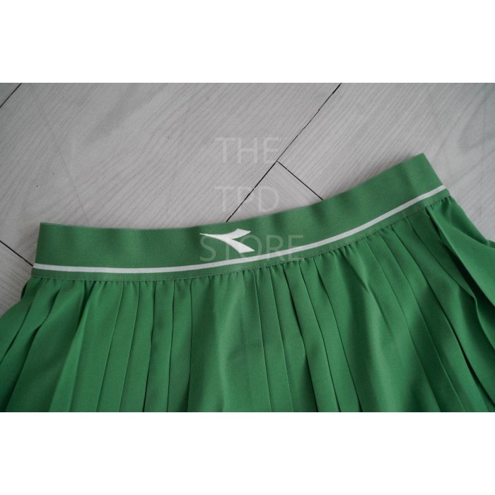 Murah Rok Tennis Diadora Korea Women Hermina Tennis Pleated Skirt - OLIVE GREEN Non COD