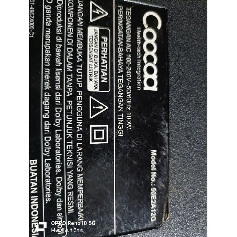 POWER SUPLY COOCAA 50E2A12G PSU TV COOCA 50E2A12G ORIGINAL L5R031 REGULATOR COOCAA 50E2A12G
