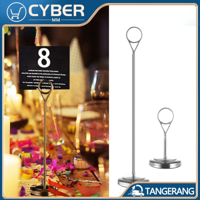 

10cm Table Number Stand Stainless Table Menu Holder / Stand Nomor Meja