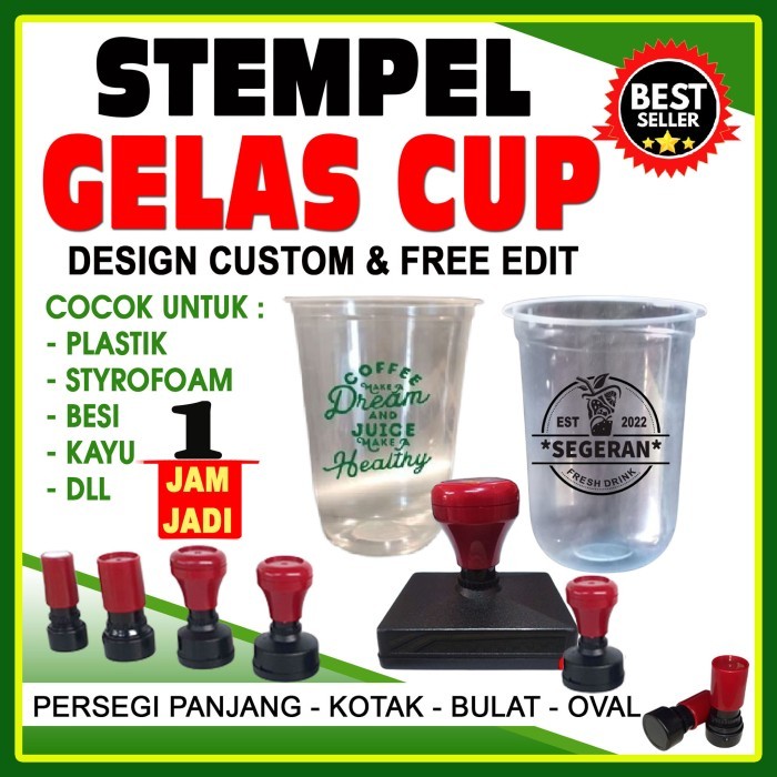 

PROMO! Stempel Gelas Cup / mika / Plastik / Kaca