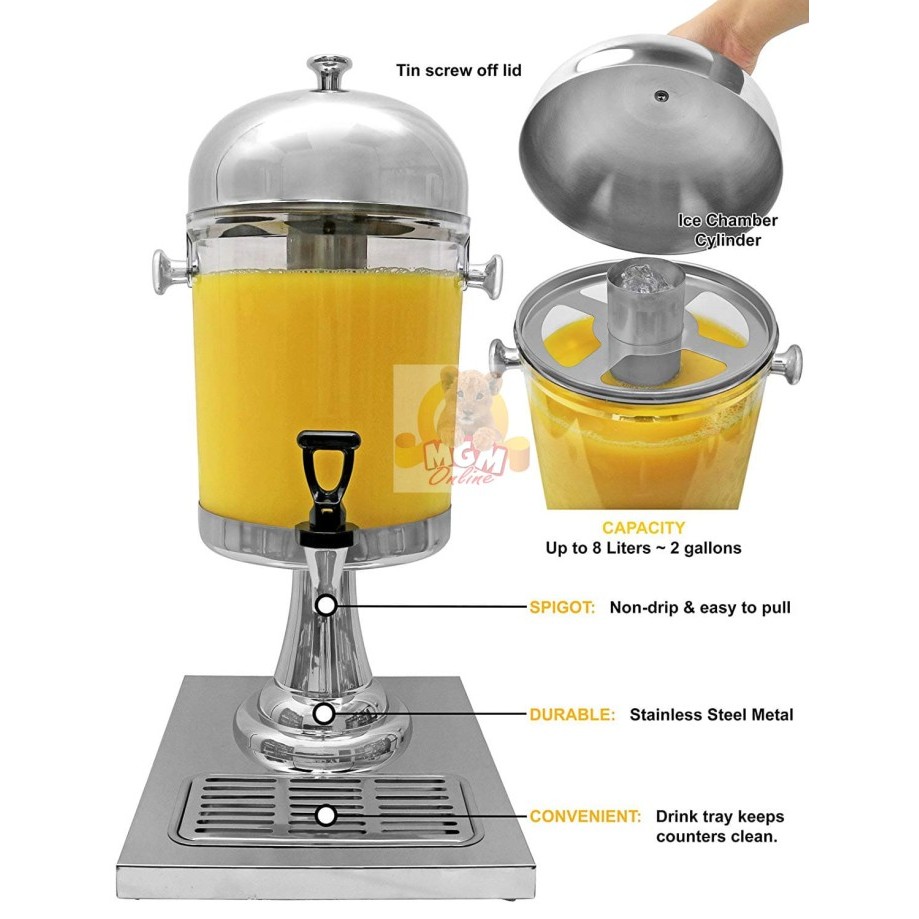 HOTEL JUICE DISPENSER 8L STAINLESS / DISPENSER TOWER BARU