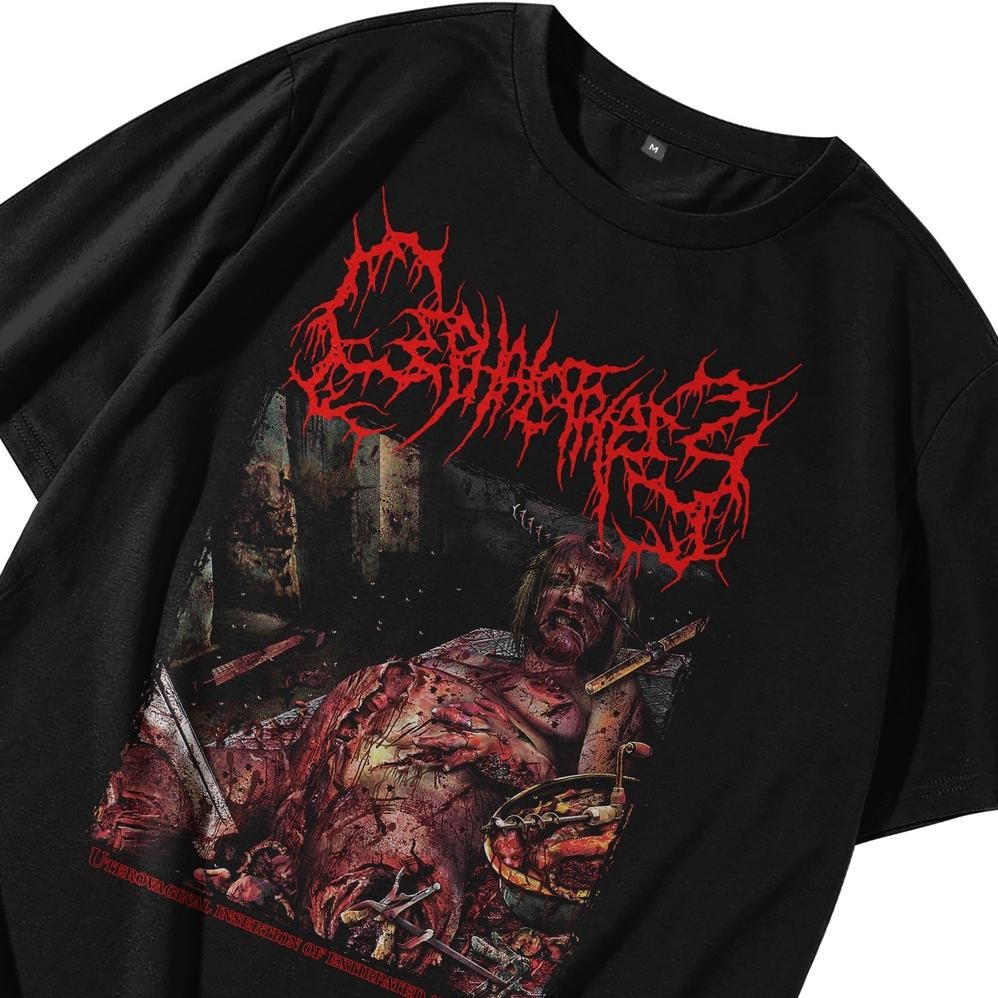 Promo Kaos Brutal Slam Death Metal Cephalotripsy Uterovaginal Insertion Of Extirpated Anomalies Vol 