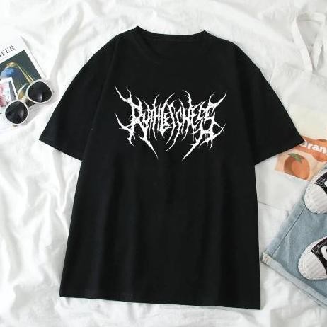 Promo Kaos Distro Pria Motif Tulisan Metal Baju Kaos Distro Cowok Warna Hitam Premium Terbaru