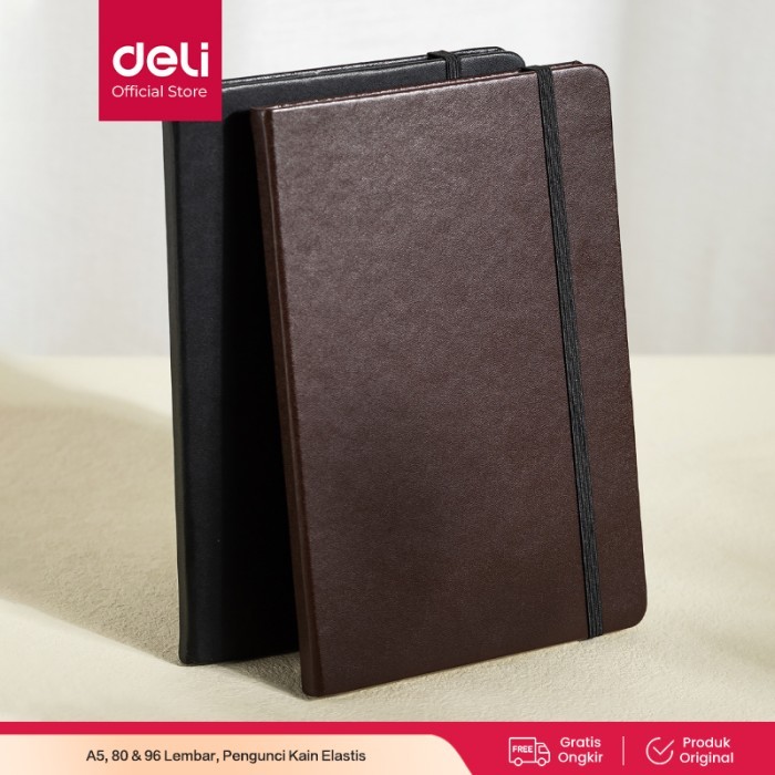 

Deli Leather Notebook Buku Catatan Agenda Sampul Kulit A5 EN1XXL