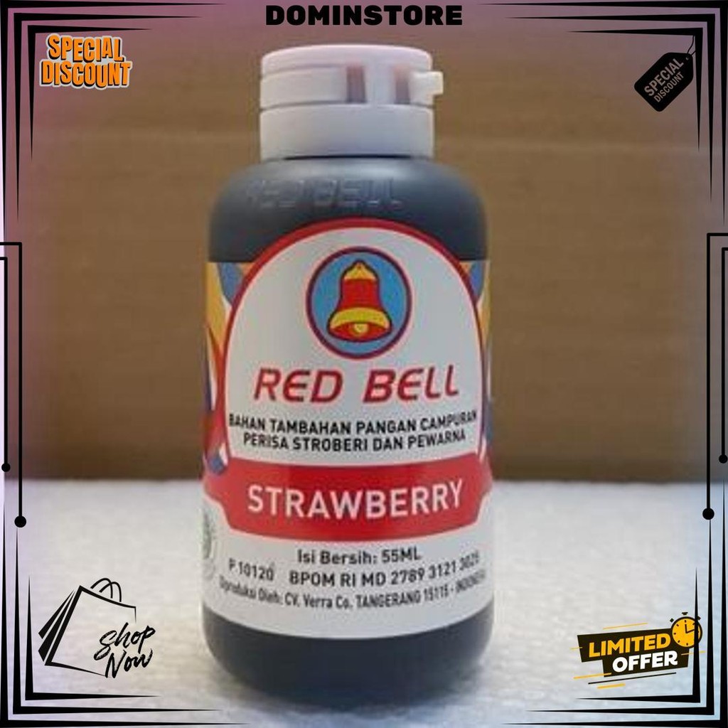 

Pewarna Dan Perisa Red Bell Rasa Strawberry 55Ml Bj Promo 1.1