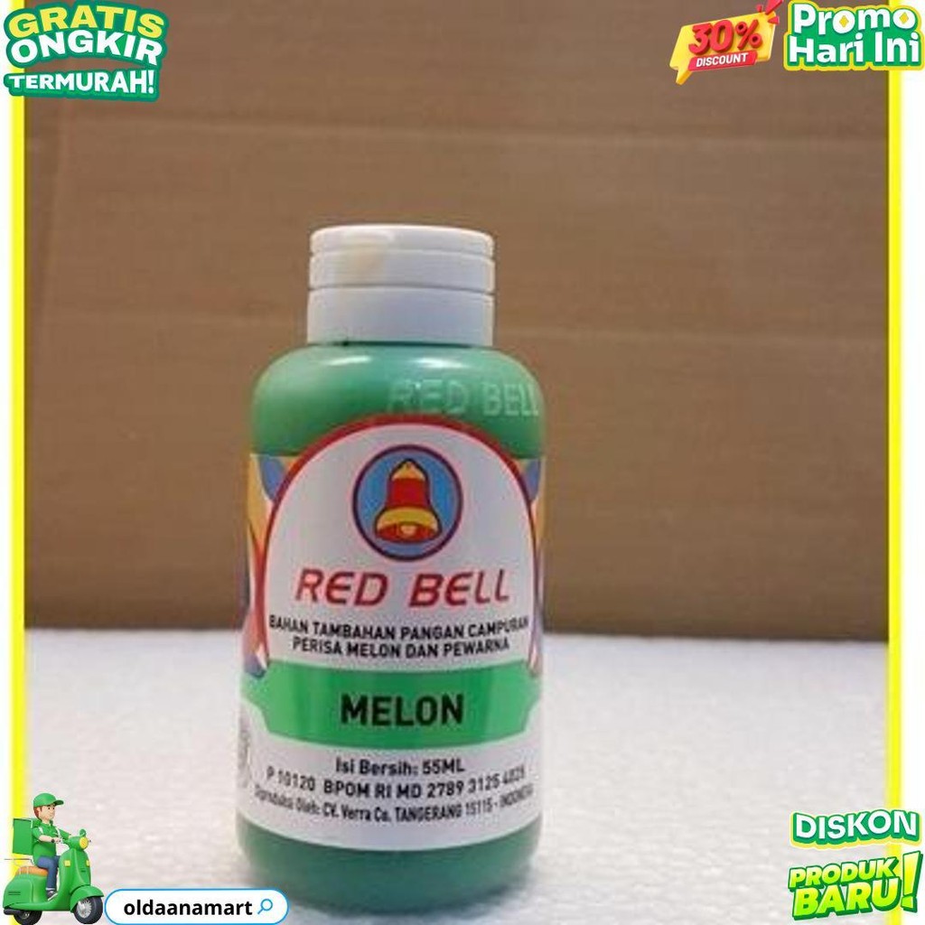 

Pewarna Dan Perisa Red Bell Rasa Melon 55Ml/Red Bell/Sumbo Red Bell Bj Cod