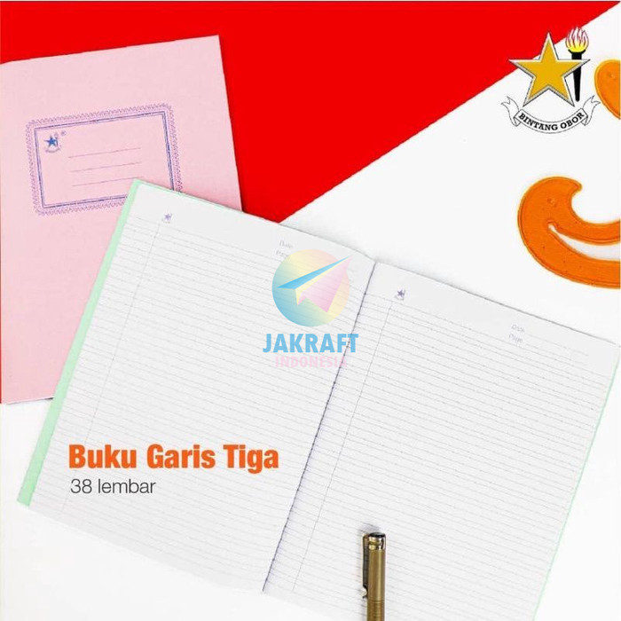 

Buku Tulis Garis 3 Tiga Bintang Obor Menulis Indah Huruf Latin Sambung Halus