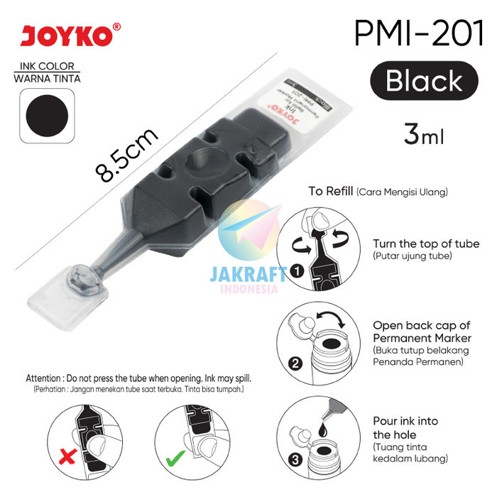 

Tinta Refill Spidol Permanen Joyko Pmi-201-202-203 Permanent Ink Pcs