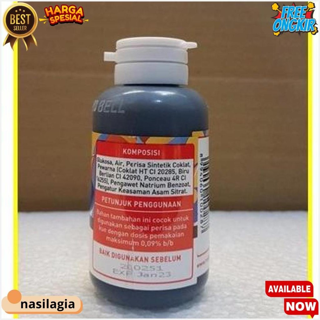 

Pewarna Dan Perisa Red Bell Rasa Dark Chocolate Coklat 55Ml Original Produk