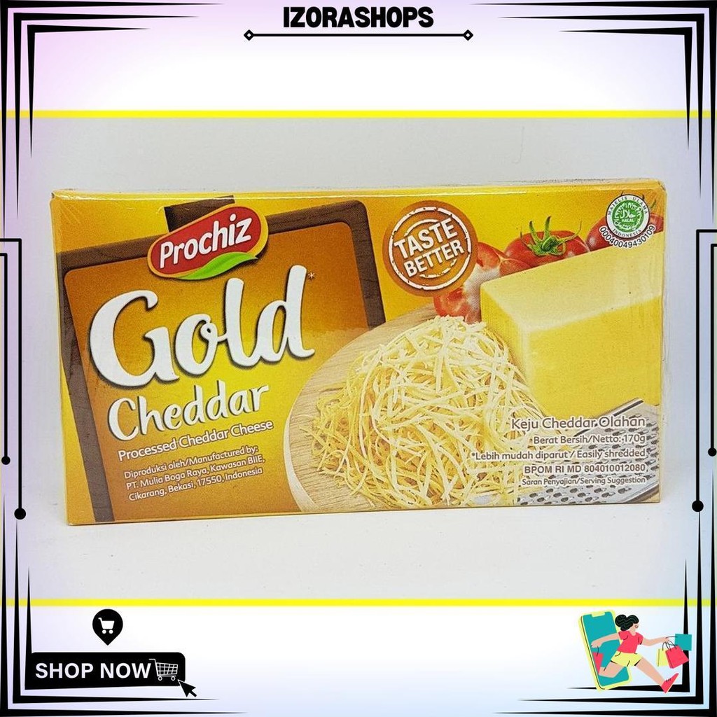 

Keju Prochiz Gold Cheddar 170 Gr Bj Gratis Ongkir