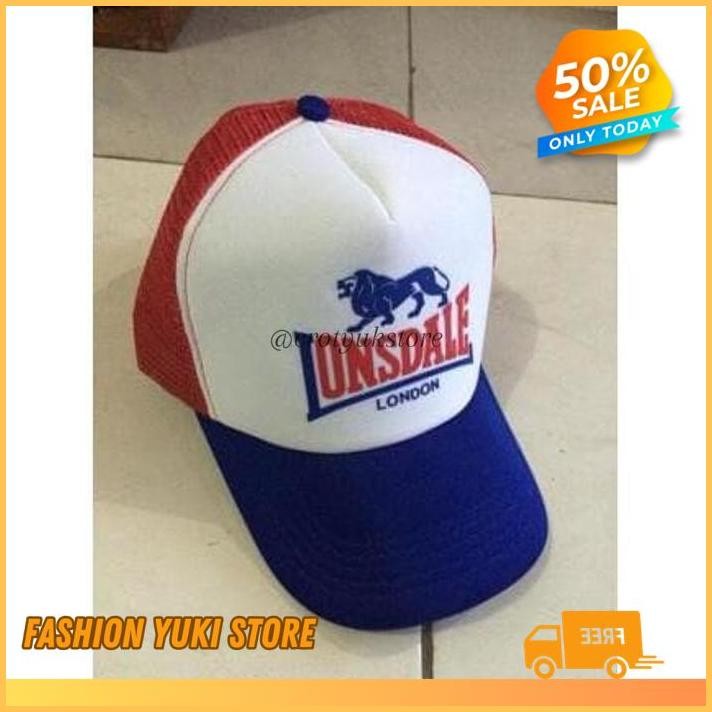 TOPI TRUCKER JARING HAT CAP DISTRO LONSDALE LONDON PARIS POLOS CUSTOM INDONESIA PRIA  WANITA UNISEX 