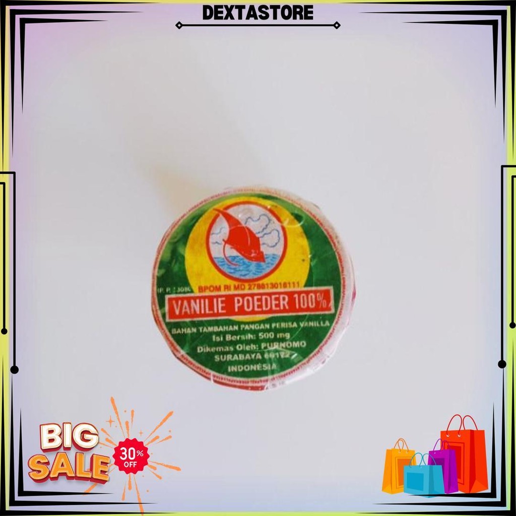 

Vanilie Powder Vanili Bubuk Cap Kapal Layar Lajar 1 Slop Bj Promo 1.1