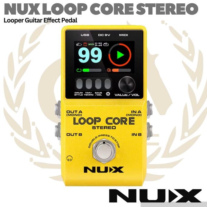 NUX Loop Core Stereo Guitar Effect Pedal - Efek Gitar Looper