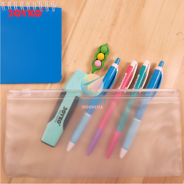 

Document Bag Zipper Joyko Dcb-50 Bill Putih Semi Clear Transparan Giro Tempat Pensil Alat Tulis