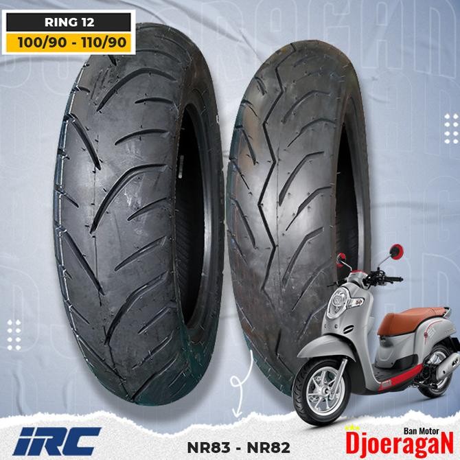 Baru Ban Paket Sepasang New Scoopy IRC NR82 NR83 Ring 12 100 90 110 90