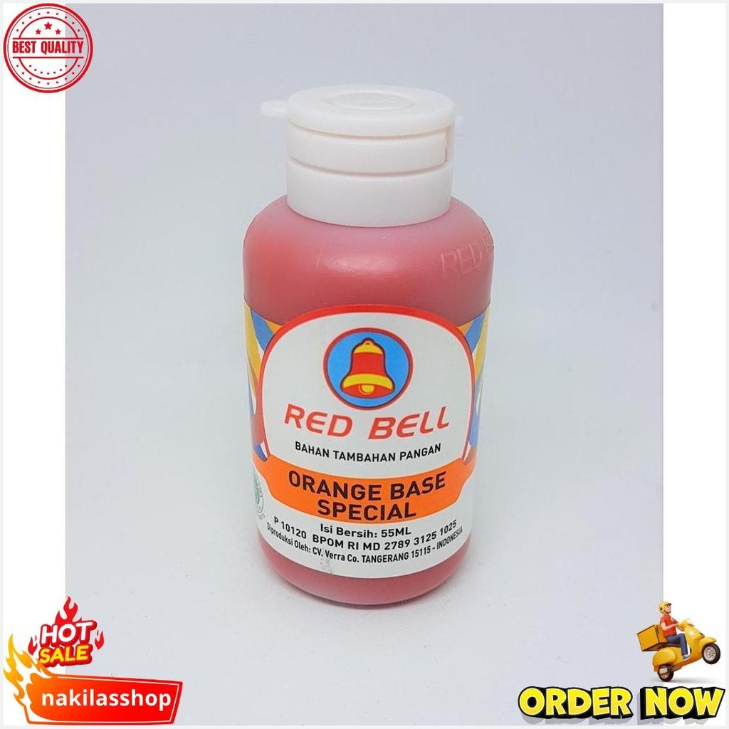 

Perasa Dan Pewarna Red Bell Rasa Orange Base Special 55Ml Cod