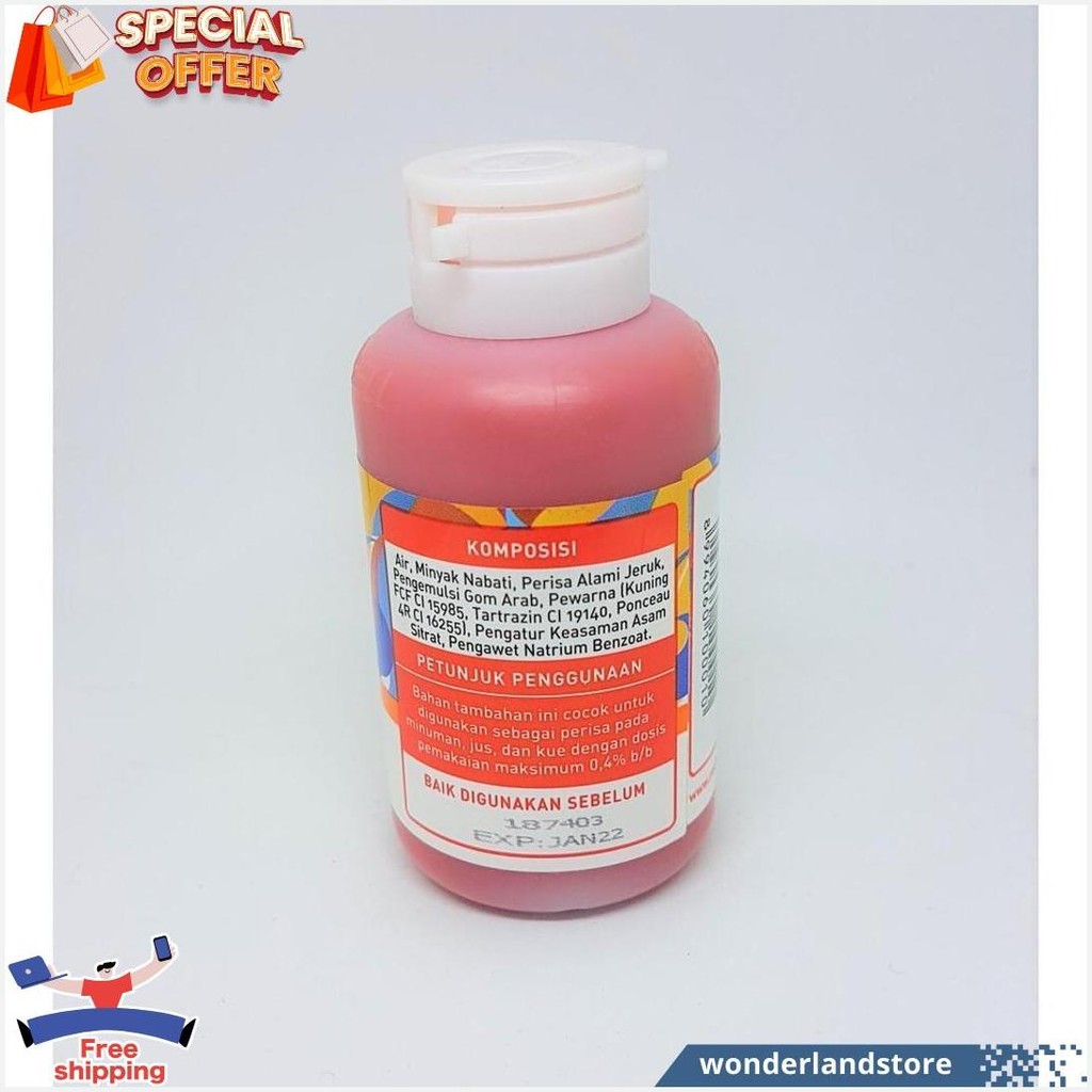

Perasa Dan Pewarna Red Bell Rasa Orange Base Special 55Ml Bisa Cod