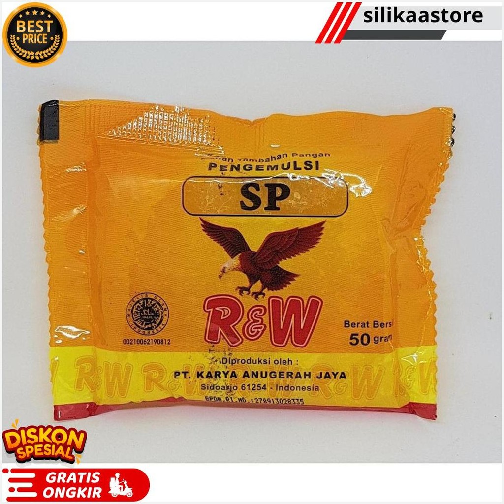 

Emulsifier Kue/Pengemulsi Kue/ Sp 50 Gr R&W Rajawali Termurah Banget