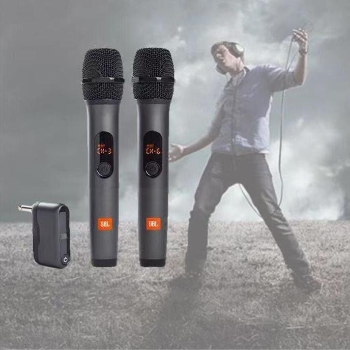 Mic JBL Microphone Mic Wireless Profesional Mic Karaoke With Receiver