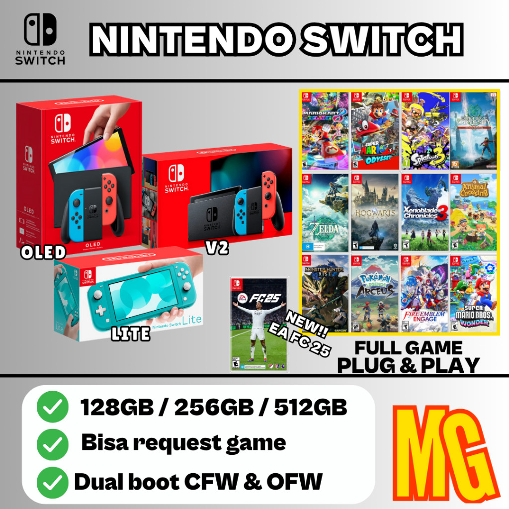 [SECOND] Nintendo Switch OLED V2 Lite Full Game