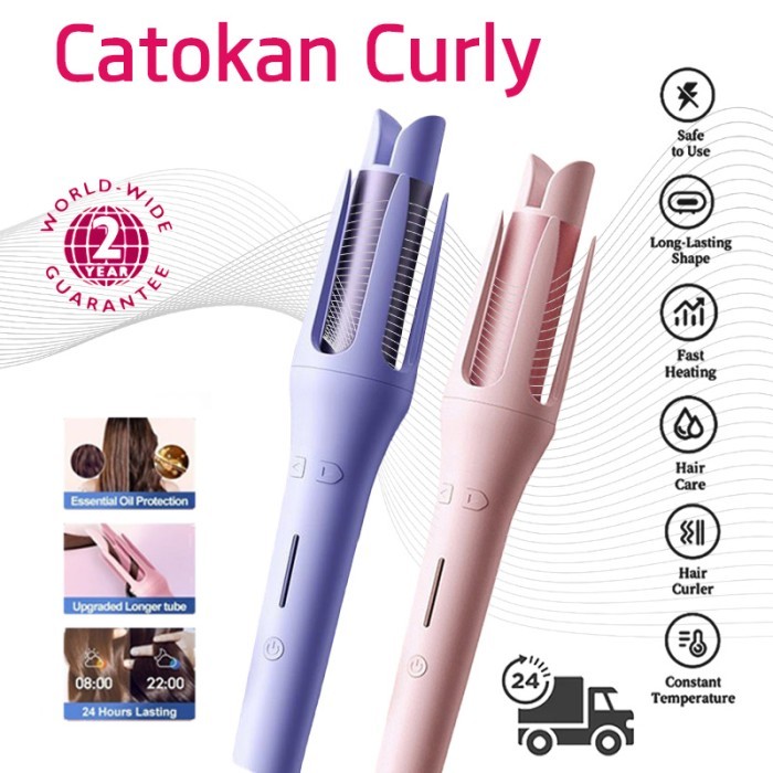 Catokan Curly Otomatis Catok Rambut Ceramics 32mm Alat Catok Curly Otomatis Catokan Rambut