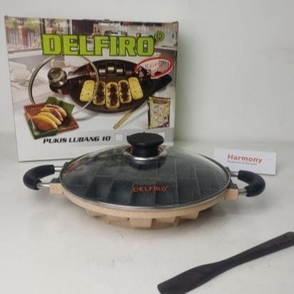 tan delfiro marble cetakan kue pukis 12 lubang anti lengket tutup kaca