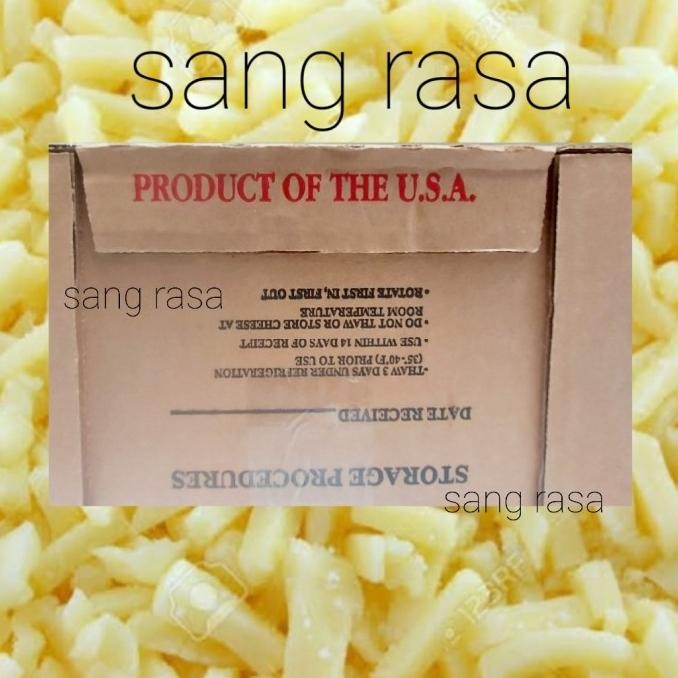

shredded mozzarella cheese 1kg. keju parut halal DS