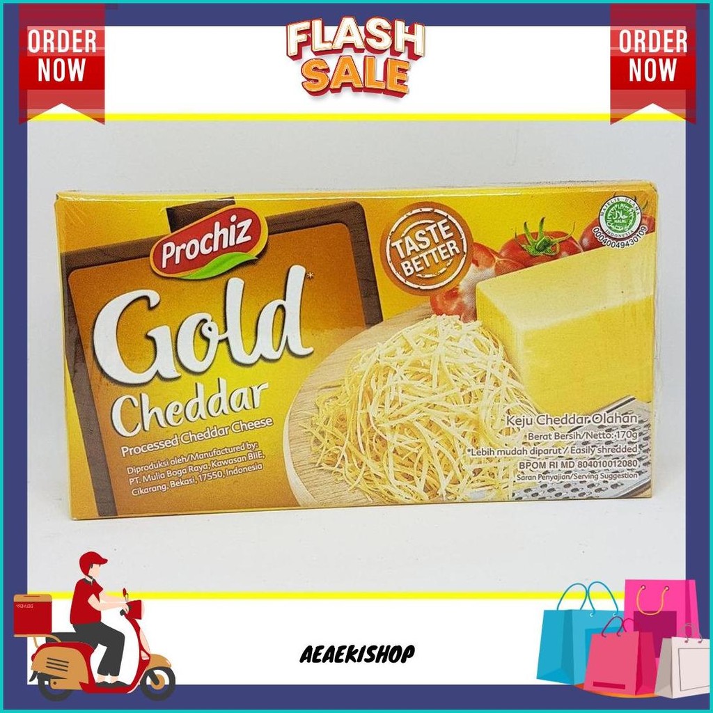 

Keju Prochiz Gold Cheddar 170 Gr Siap Kirim