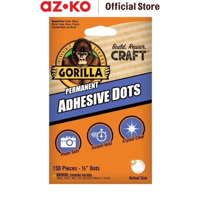 

Sale Azko Gorilla Set 150 Pcs Lem Permanen Dot Gorilla