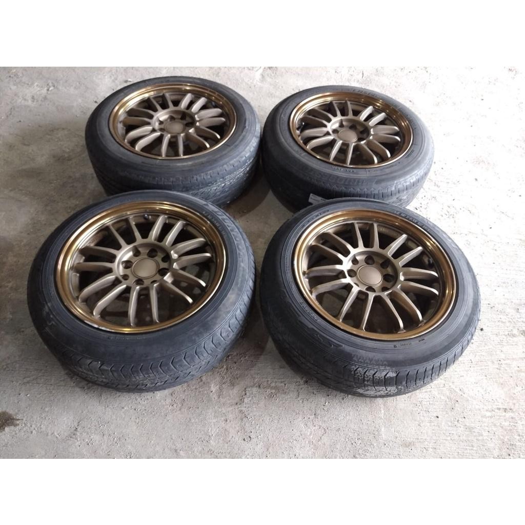 Velg Pelek Racing Seken Ring 15+Ban Bisa Buat Brio Agya Ayla Sigra Dll
