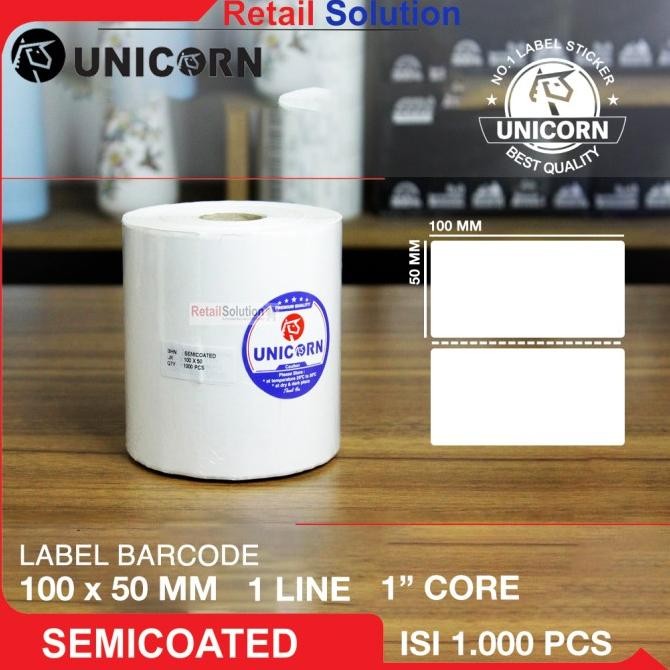 

Sale Stiker Label Barcode Semicoat 100X50 Mm / 100 X 50 Mm / 100X50Mm