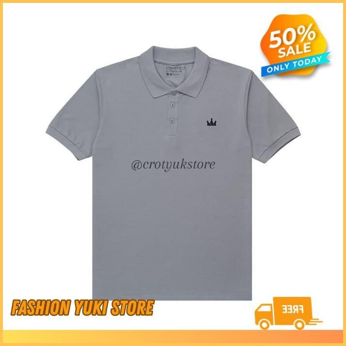 KAOS POLO SHIRT TSHIRT BAJU KERAH DISTRO LOGO KECIL SCREAMOUS POLOS CUSTOM INDONESIA  PRIA WANITA KE