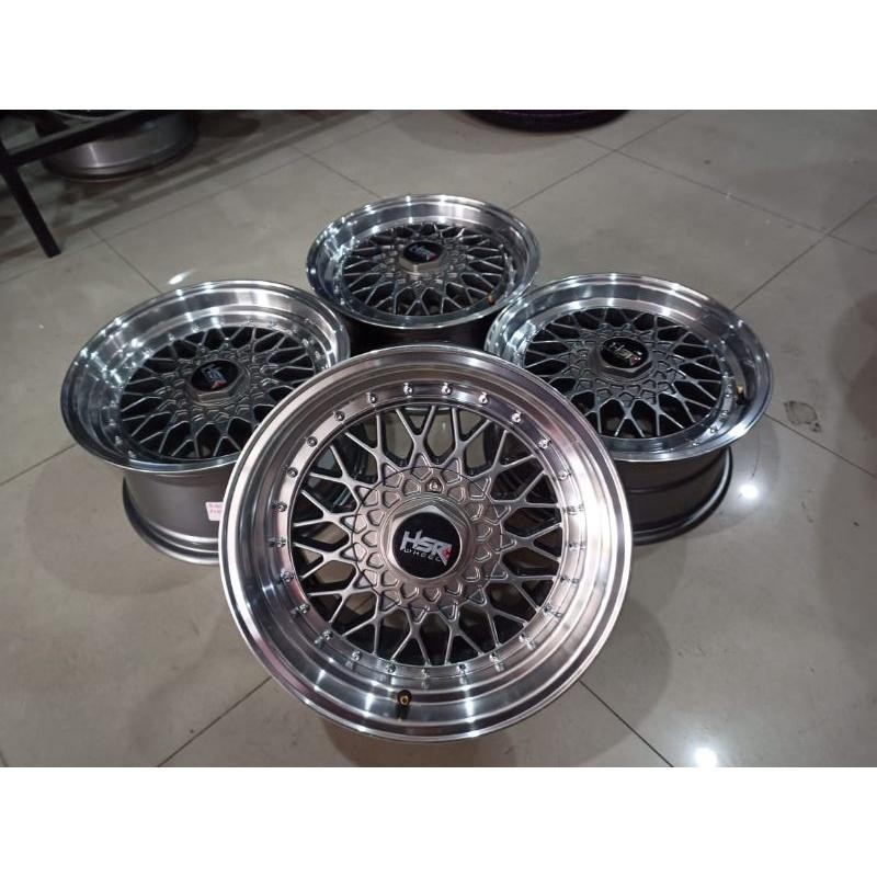 Velg Mobil Racing Hsr Model Bbs Ring 15 Pcd 4X100/114.3 Lebar 7/8 Untuk Brio Jazz Ayla Agya Calya Dl