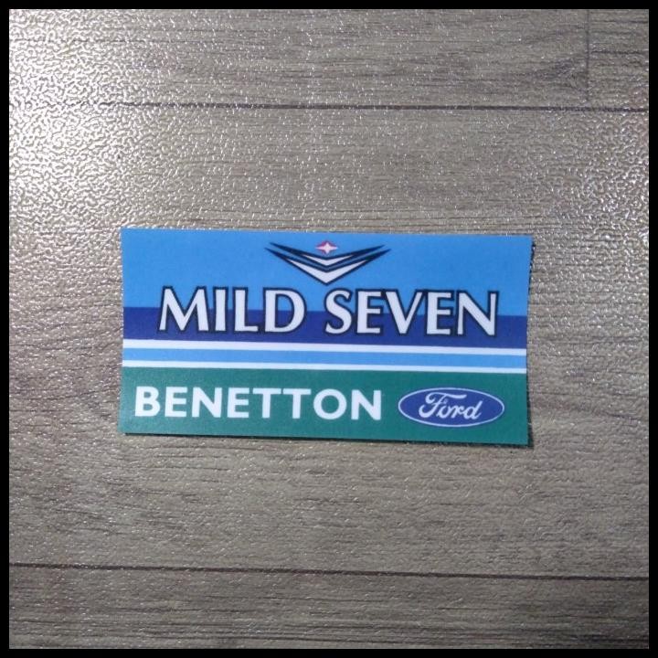 GRATIS ONGKIR STICKER OTOMOTIF VINTAGE FORMULA ONE MILD SEVEN BENETTON FORD 