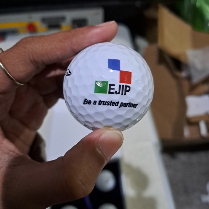 Jasa print uv bola golf 1 sisi