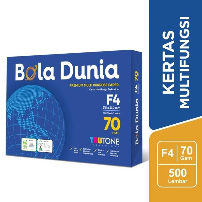 

sale! bola dunia kertas fotocopy 70 gsm f4 - bda pc 70 f4g