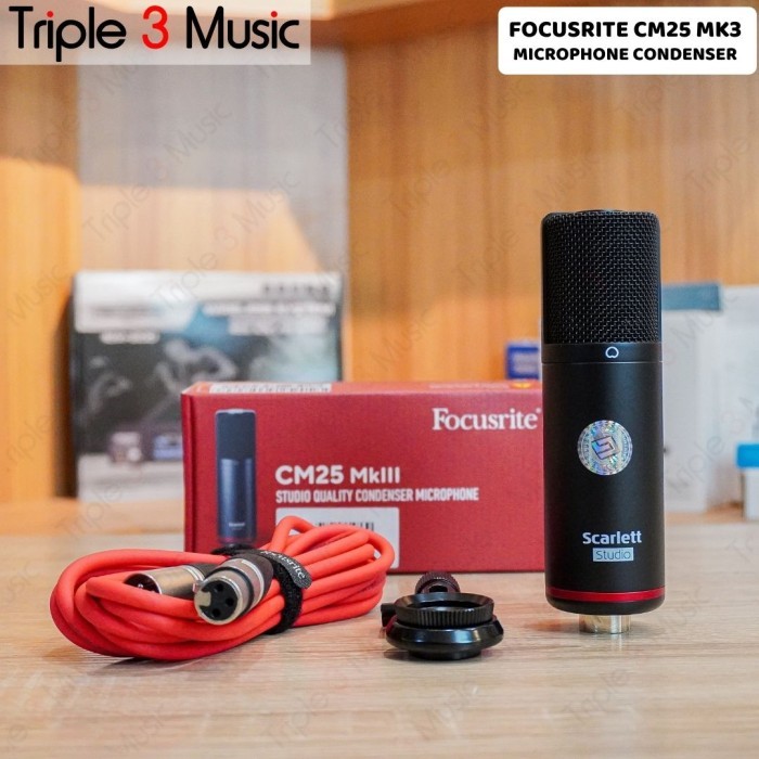 Hilmawanmall - Focusrite Scarlett Studio Cm25 3Rd Cm 25 Mk3 Mkiii Mic Condenser Xlr
