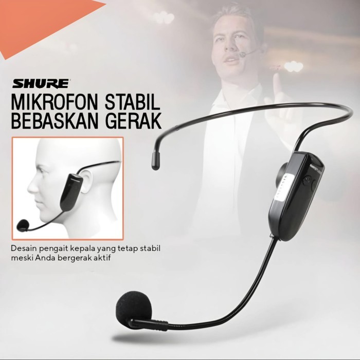 Hilmawanmall - Mic Imam Bando Wireless Shure Mic Headset Shure Wireless Suara Mantap