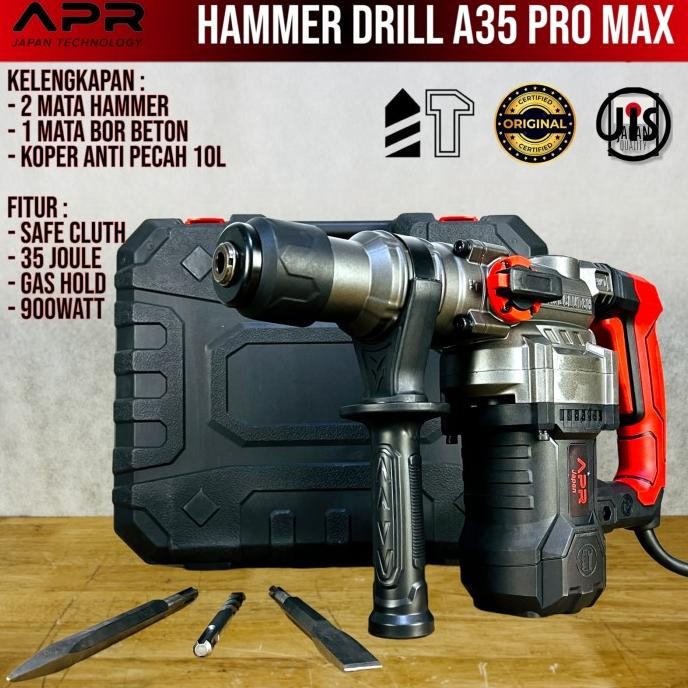 @=@=@=@=] Bor rotary APR JAPAN A35 PRO MAX hammer drill mesin bobok beton tembok