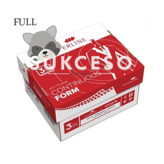 

sale! paperline ppl continous form 3 ply warna / kertas cf k3 w