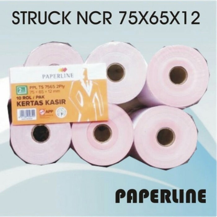 

Kertas Kasir/Struk NCR 7565/2 ply Paperline - Karton isi 10 pack.