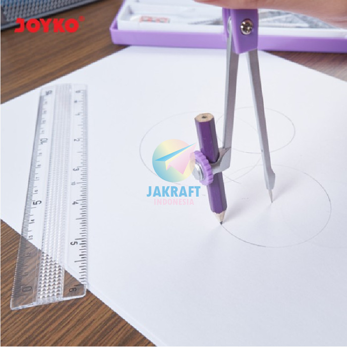 

Paket Jangka Joyko Ms-87 Universal Math Set +Bonus Pensil Kayu Serutan